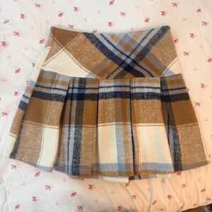 Blue Rain x Francesca's Plaid Mini Skirt